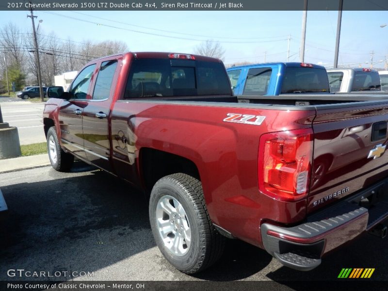 Siren Red Tintcoat / Jet Black 2017 Chevrolet Silverado 1500 LTZ Double Cab 4x4