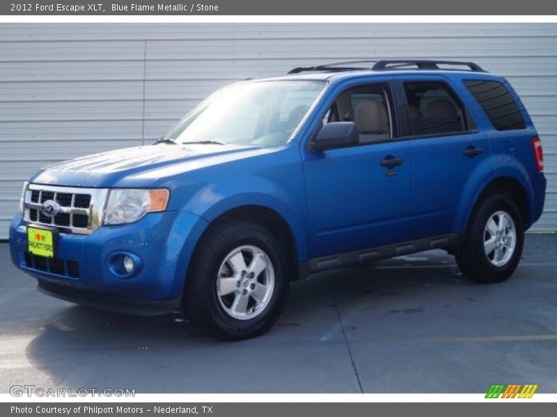 Blue Flame Metallic / Stone 2012 Ford Escape XLT