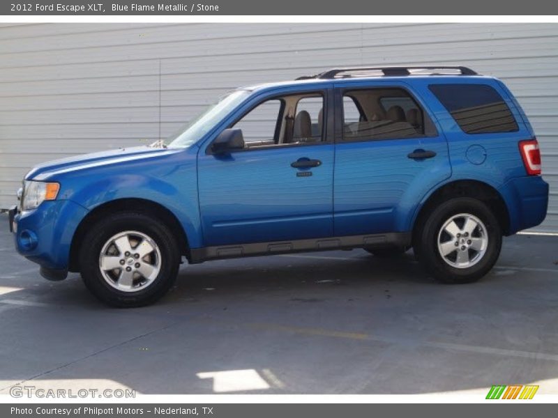 Blue Flame Metallic / Stone 2012 Ford Escape XLT