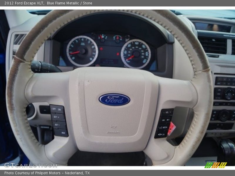 Blue Flame Metallic / Stone 2012 Ford Escape XLT