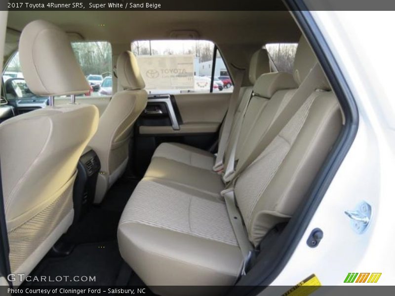 Rear Seat of 2017 4Runner SR5