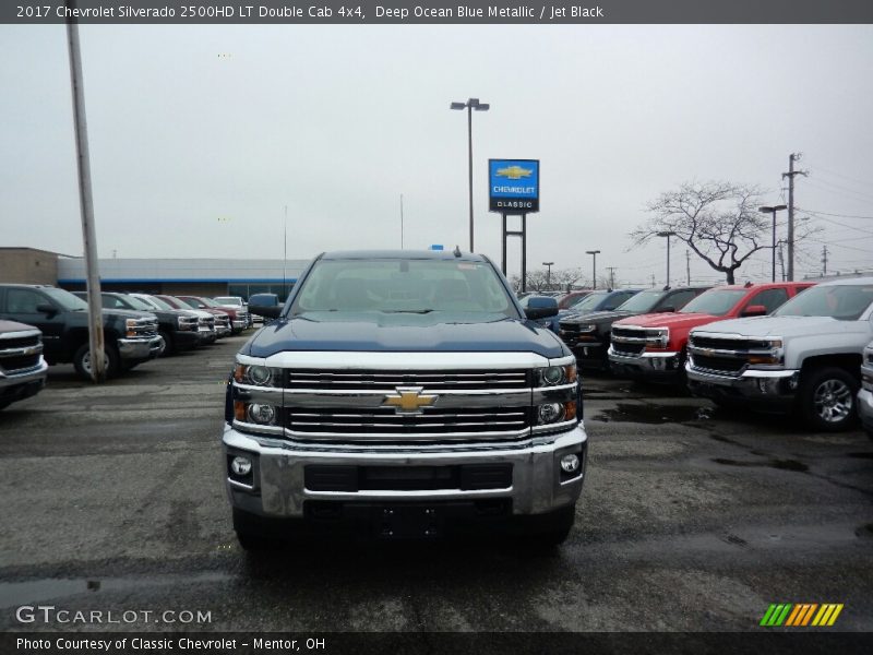 Deep Ocean Blue Metallic / Jet Black 2017 Chevrolet Silverado 2500HD LT Double Cab 4x4