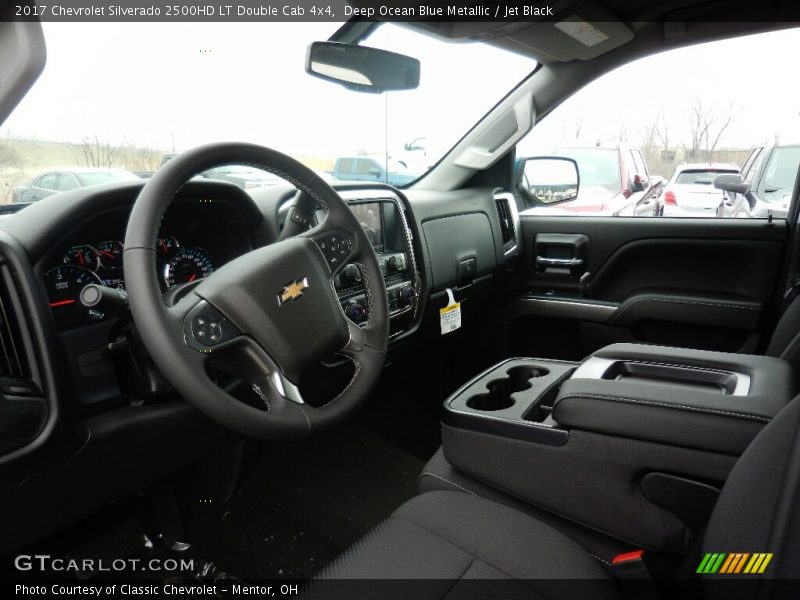 Deep Ocean Blue Metallic / Jet Black 2017 Chevrolet Silverado 2500HD LT Double Cab 4x4