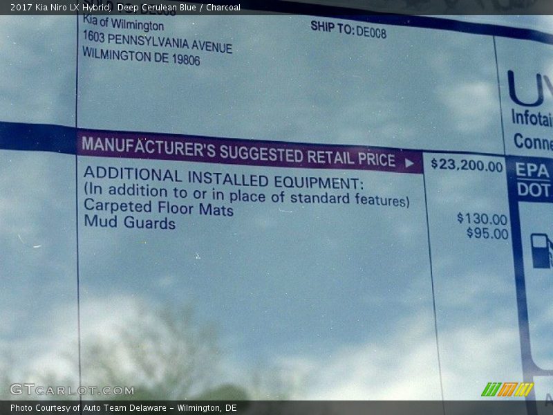 Deep Cerulean Blue / Charcoal 2017 Kia Niro LX Hybrid