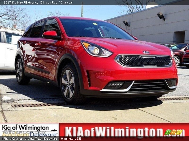 Crimson Red / Charcoal 2017 Kia Niro FE Hybrid