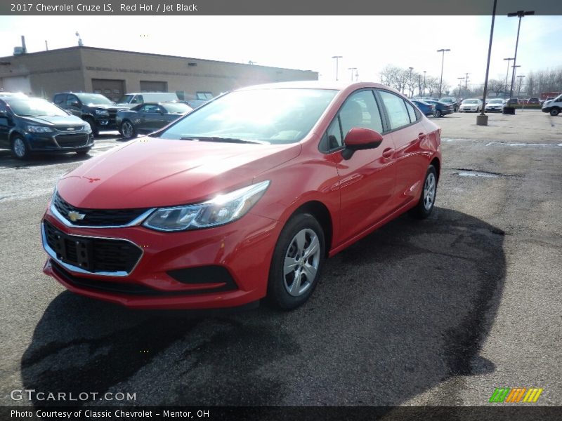 Red Hot / Jet Black 2017 Chevrolet Cruze LS