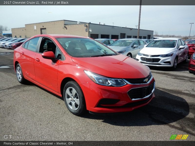 Red Hot / Jet Black 2017 Chevrolet Cruze LS