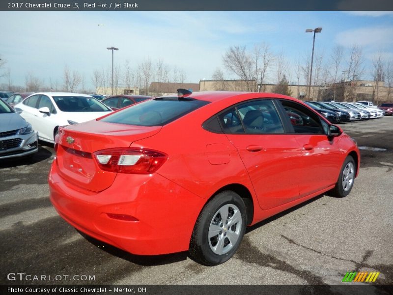 Red Hot / Jet Black 2017 Chevrolet Cruze LS