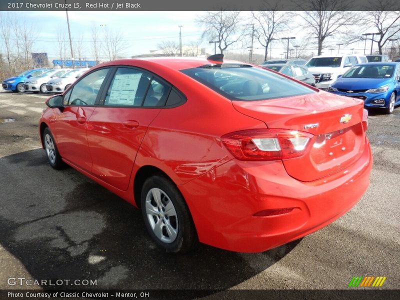Red Hot / Jet Black 2017 Chevrolet Cruze LS