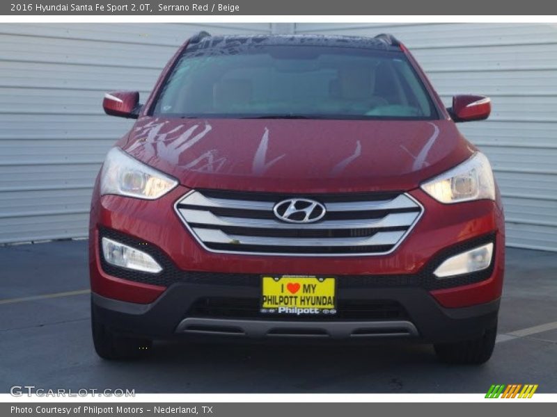 Serrano Red / Beige 2016 Hyundai Santa Fe Sport 2.0T