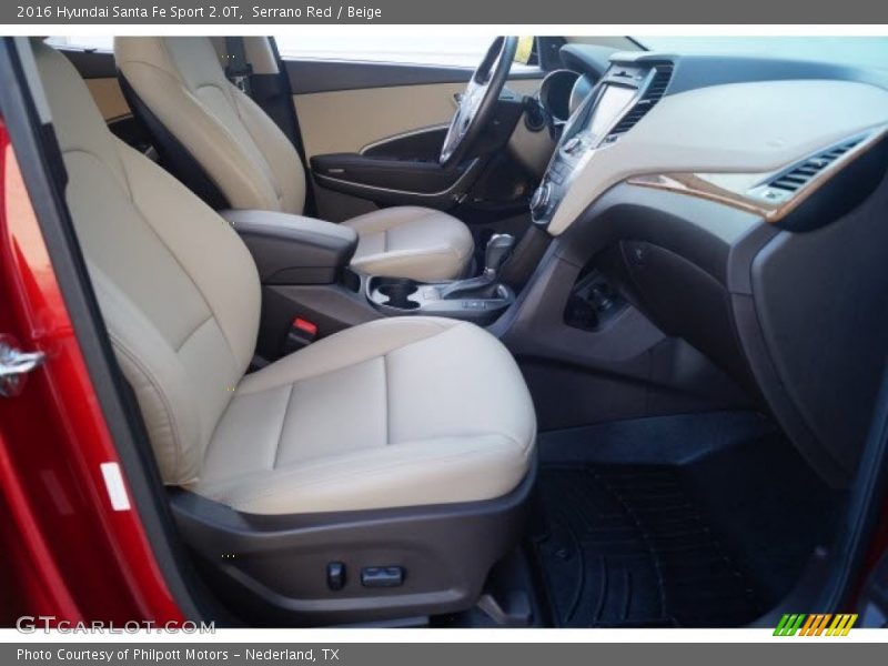 Serrano Red / Beige 2016 Hyundai Santa Fe Sport 2.0T