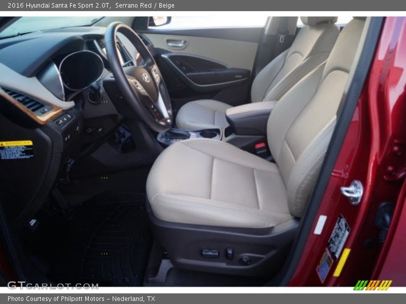 Serrano Red / Beige 2016 Hyundai Santa Fe Sport 2.0T