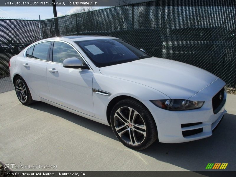 Polaris White / Jet 2017 Jaguar XE 35t Premium AWD