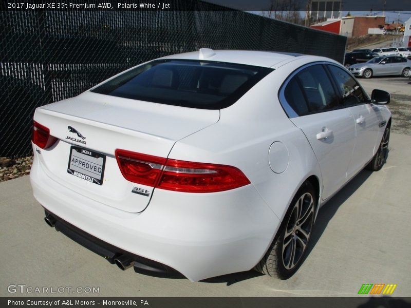 Polaris White / Jet 2017 Jaguar XE 35t Premium AWD