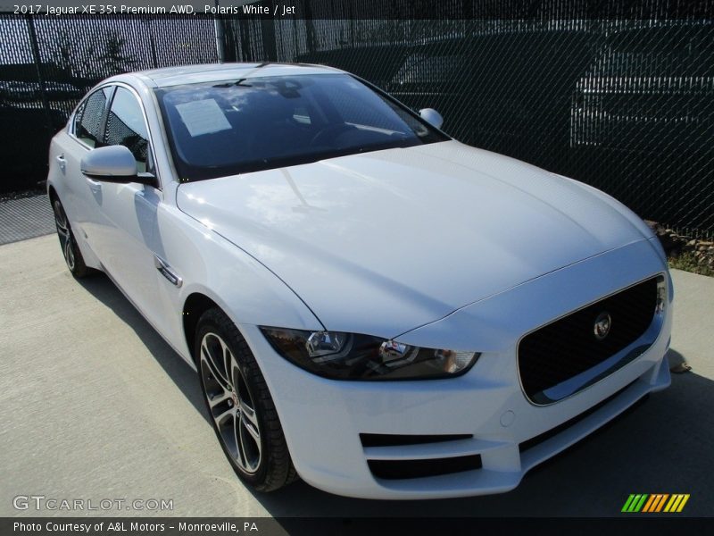Polaris White / Jet 2017 Jaguar XE 35t Premium AWD