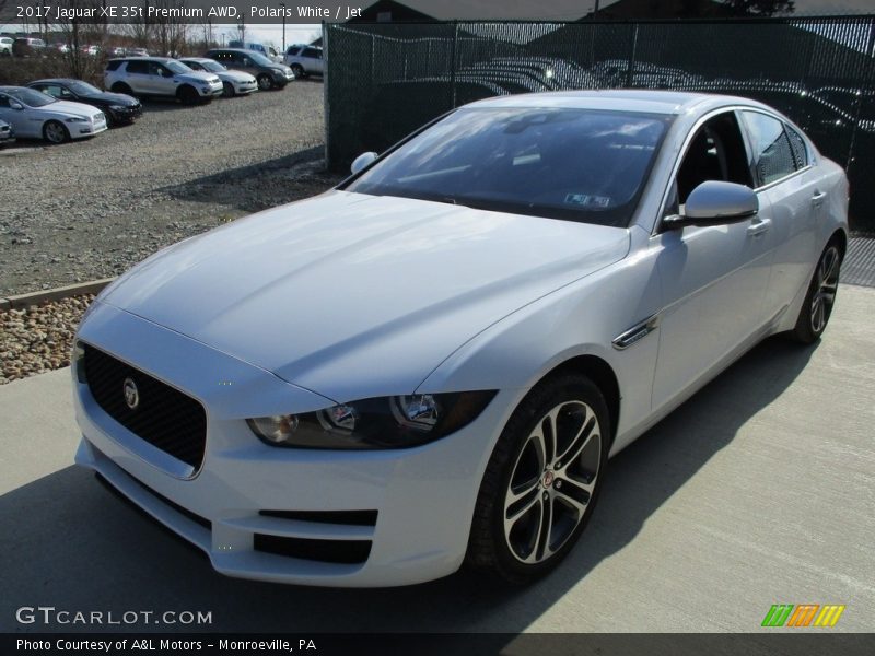 Polaris White / Jet 2017 Jaguar XE 35t Premium AWD