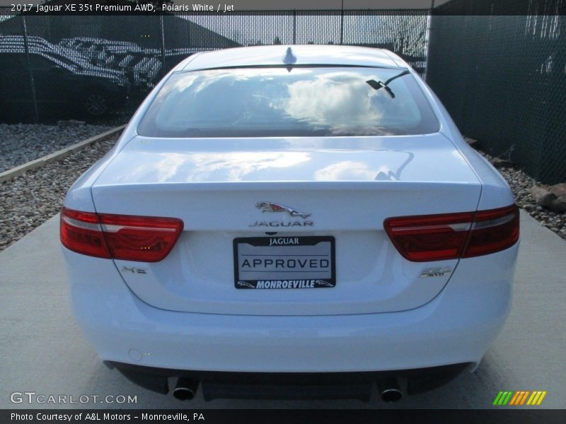 Polaris White / Jet 2017 Jaguar XE 35t Premium AWD