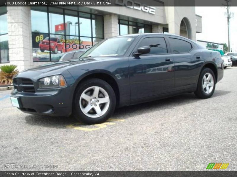 Steel Blue Metallic / Dark Slate Gray 2008 Dodge Charger SE