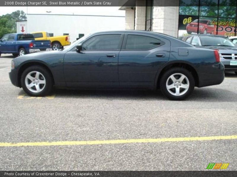 Steel Blue Metallic / Dark Slate Gray 2008 Dodge Charger SE
