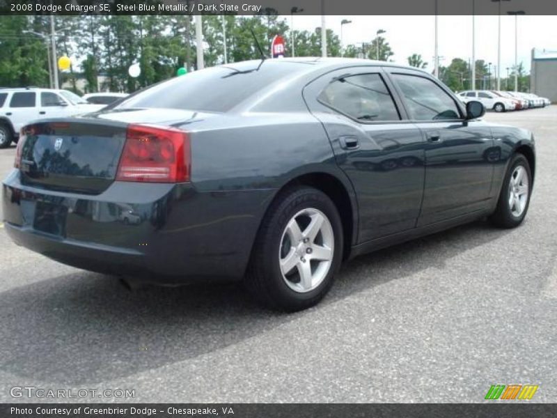 Steel Blue Metallic / Dark Slate Gray 2008 Dodge Charger SE