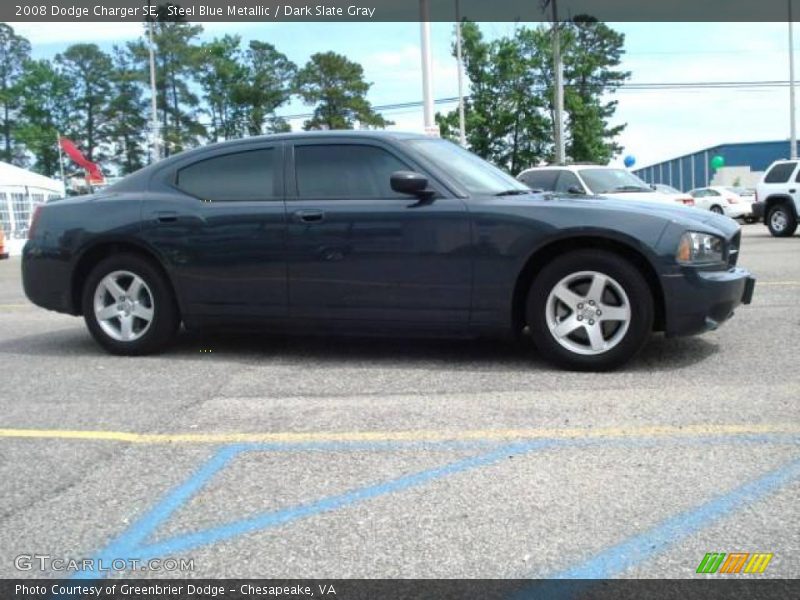 Steel Blue Metallic / Dark Slate Gray 2008 Dodge Charger SE
