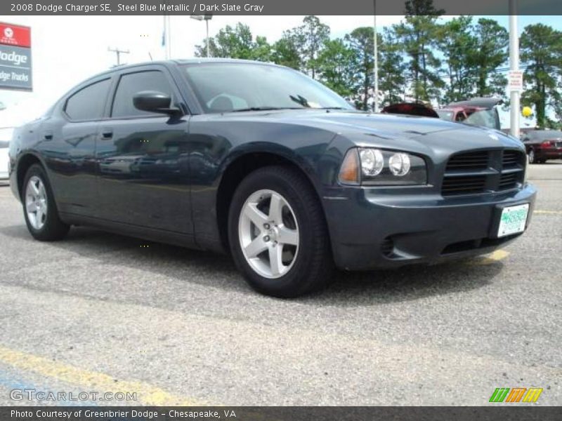 Steel Blue Metallic / Dark Slate Gray 2008 Dodge Charger SE