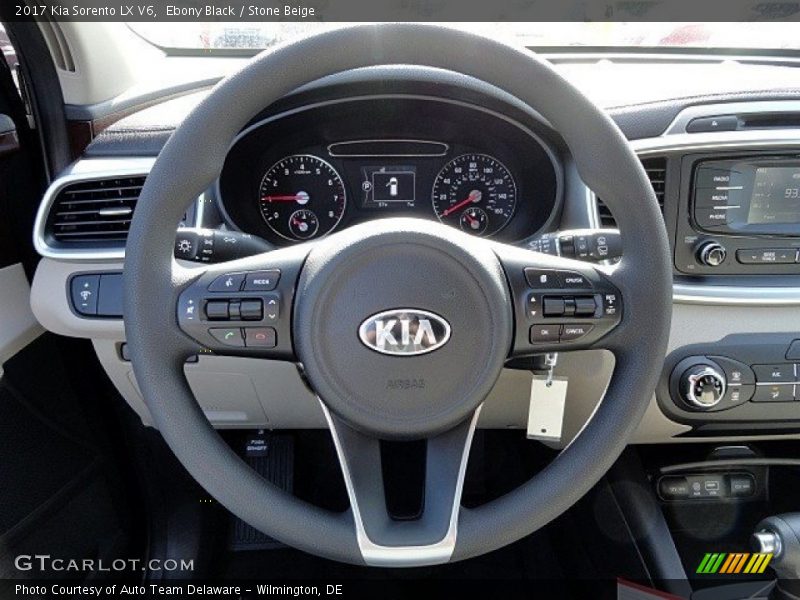 Ebony Black / Stone Beige 2017 Kia Sorento LX V6