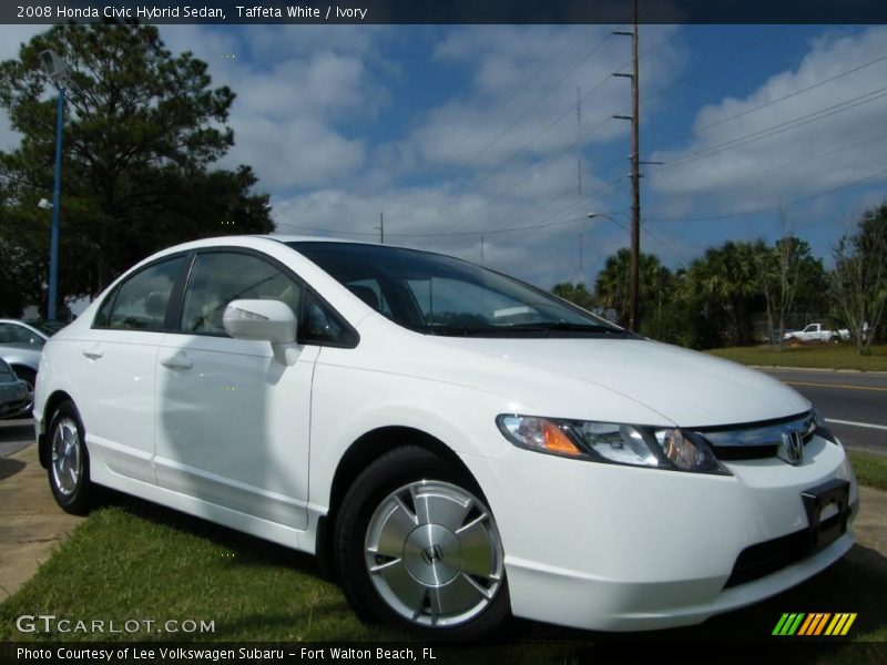 Taffeta White / Ivory 2008 Honda Civic Hybrid Sedan