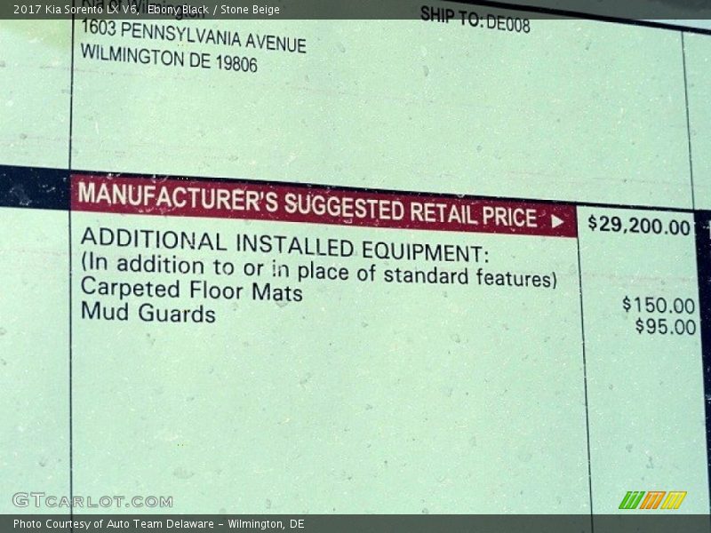 Ebony Black / Stone Beige 2017 Kia Sorento LX V6