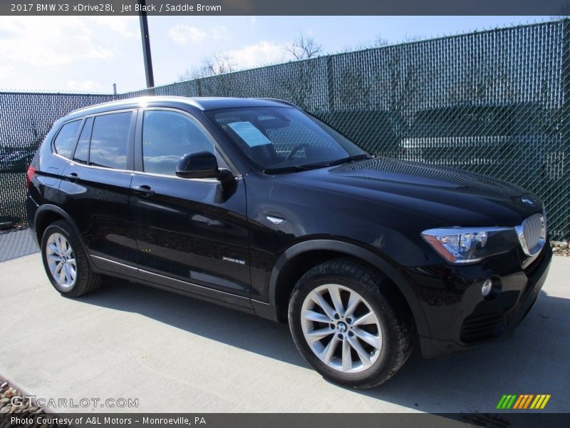 Jet Black / Saddle Brown 2017 BMW X3 xDrive28i