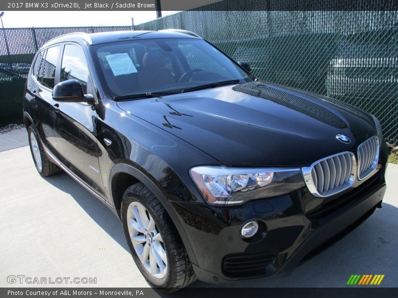 Jet Black / Saddle Brown 2017 BMW X3 xDrive28i
