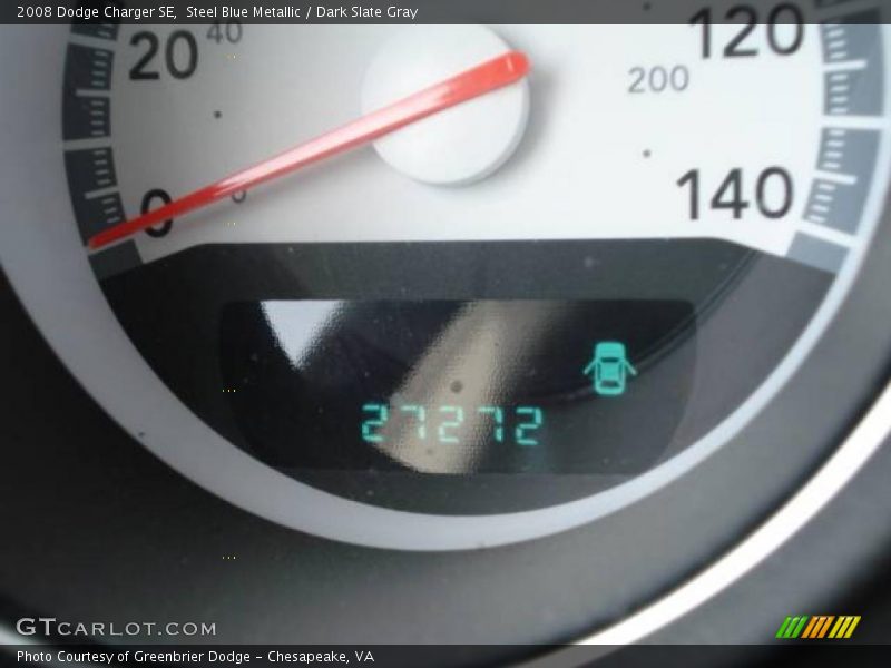 Steel Blue Metallic / Dark Slate Gray 2008 Dodge Charger SE