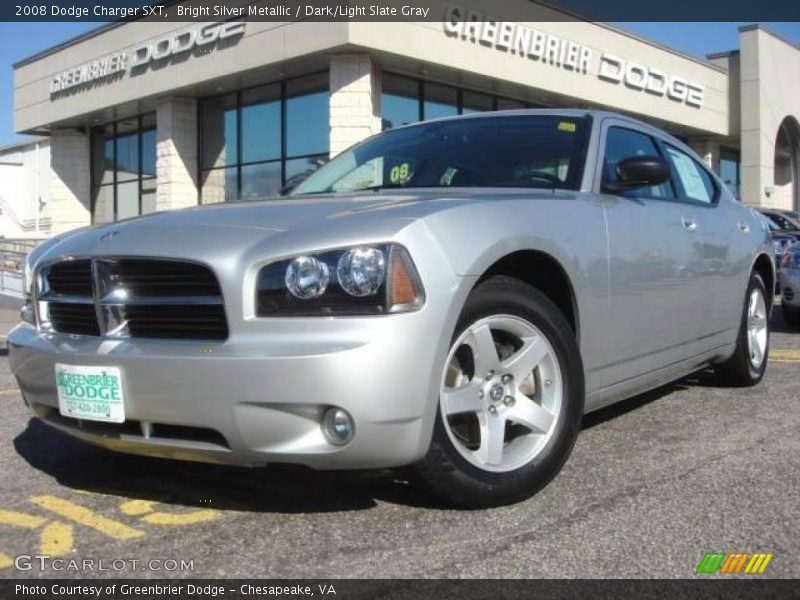 Bright Silver Metallic / Dark/Light Slate Gray 2008 Dodge Charger SXT