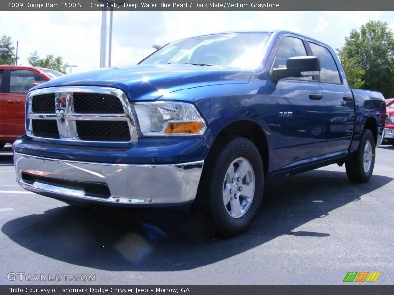 Deep Water Blue Pearl / Dark Slate/Medium Graystone 2009 Dodge Ram 1500 SLT Crew Cab