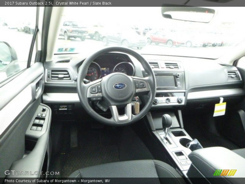 Crystal White Pearl / Slate Black 2017 Subaru Outback 2.5i