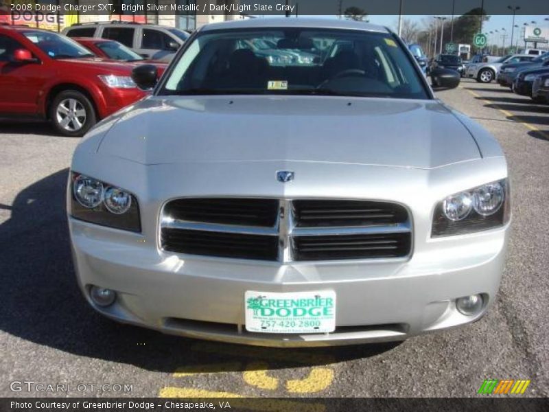 Bright Silver Metallic / Dark/Light Slate Gray 2008 Dodge Charger SXT