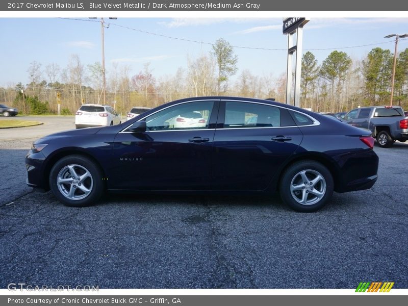 Blue Velvet Metallic / Dark Atmosphere/Medium Ash Gray 2017 Chevrolet Malibu LS