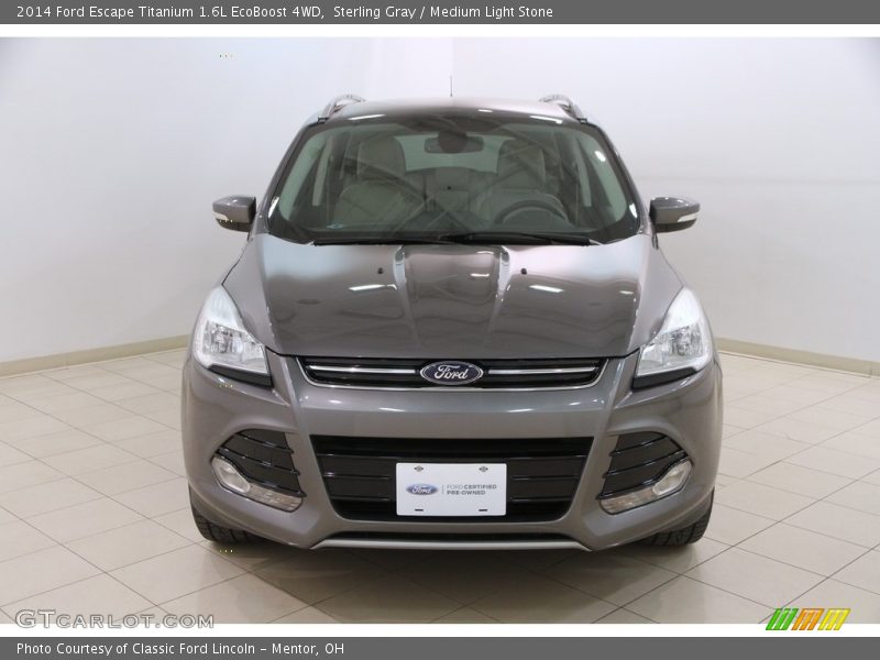 Sterling Gray / Medium Light Stone 2014 Ford Escape Titanium 1.6L EcoBoost 4WD