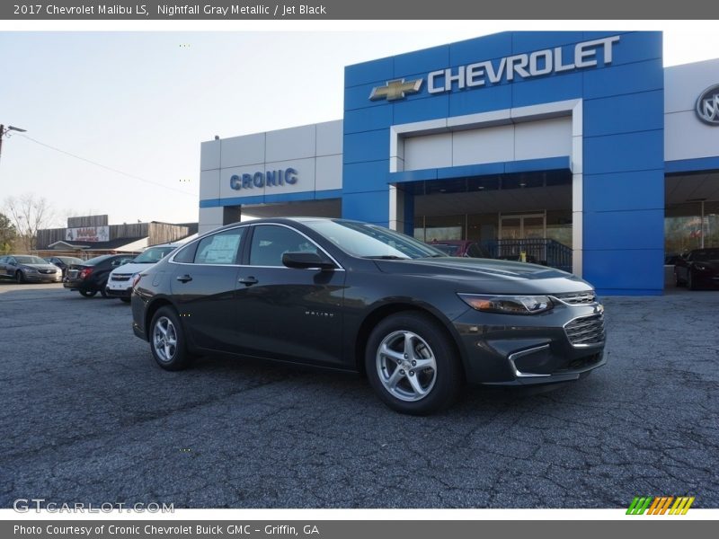 Nightfall Gray Metallic / Jet Black 2017 Chevrolet Malibu LS