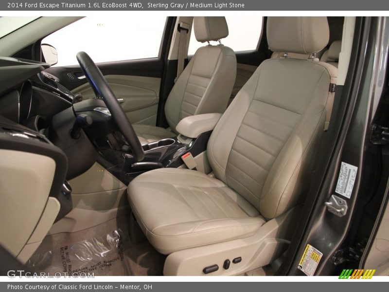 Sterling Gray / Medium Light Stone 2014 Ford Escape Titanium 1.6L EcoBoost 4WD