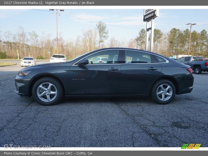 Nightfall Gray Metallic / Jet Black 2017 Chevrolet Malibu LS
