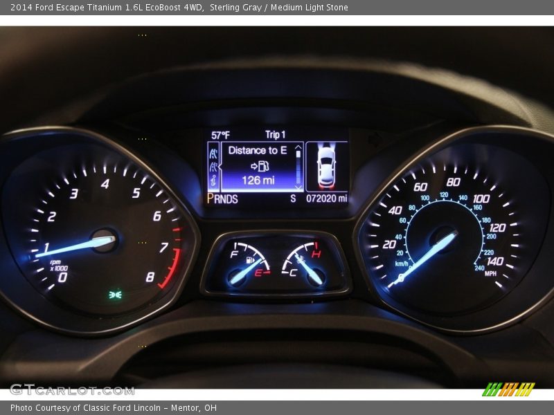 Sterling Gray / Medium Light Stone 2014 Ford Escape Titanium 1.6L EcoBoost 4WD