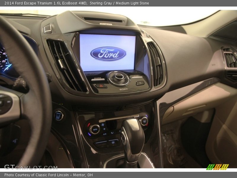 Sterling Gray / Medium Light Stone 2014 Ford Escape Titanium 1.6L EcoBoost 4WD