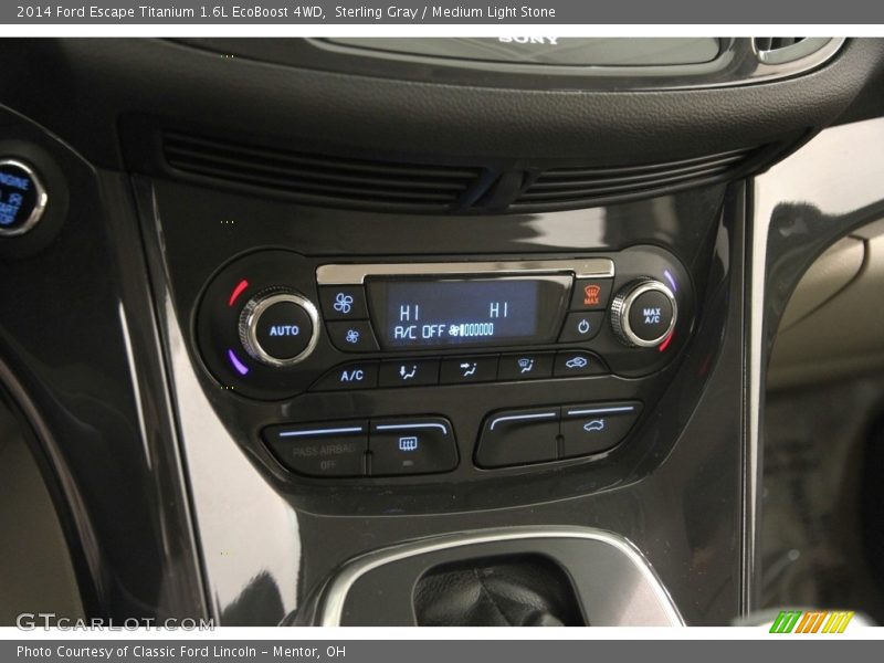 Sterling Gray / Medium Light Stone 2014 Ford Escape Titanium 1.6L EcoBoost 4WD