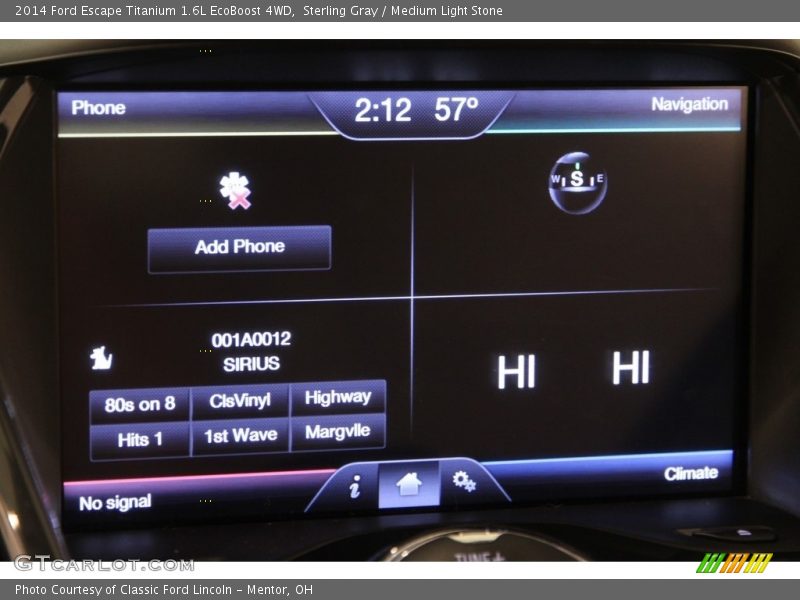 Sterling Gray / Medium Light Stone 2014 Ford Escape Titanium 1.6L EcoBoost 4WD