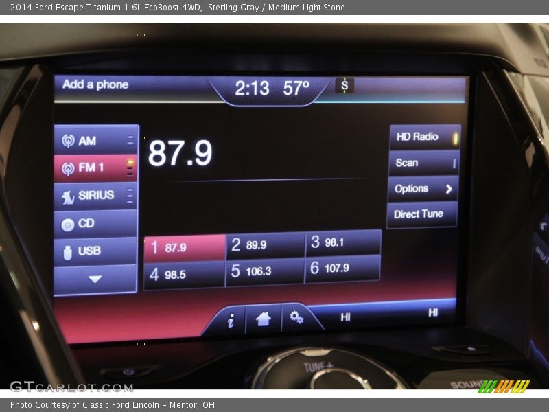 Sterling Gray / Medium Light Stone 2014 Ford Escape Titanium 1.6L EcoBoost 4WD