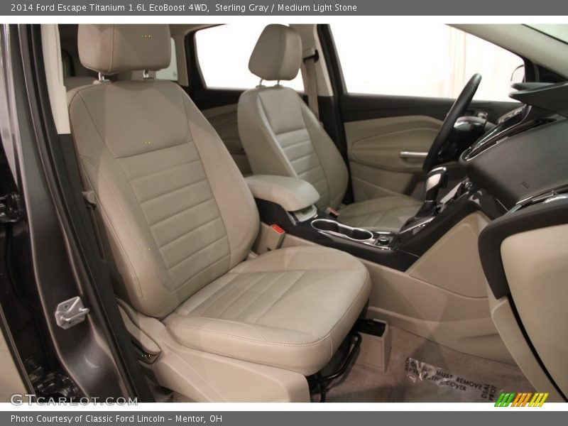 Sterling Gray / Medium Light Stone 2014 Ford Escape Titanium 1.6L EcoBoost 4WD