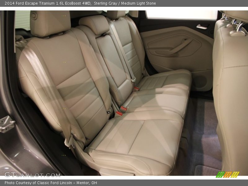 Sterling Gray / Medium Light Stone 2014 Ford Escape Titanium 1.6L EcoBoost 4WD