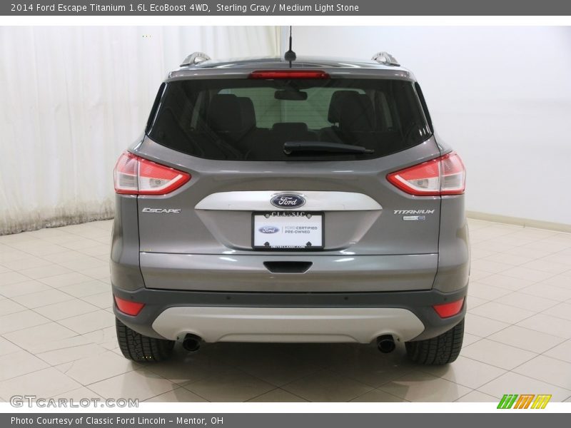 Sterling Gray / Medium Light Stone 2014 Ford Escape Titanium 1.6L EcoBoost 4WD