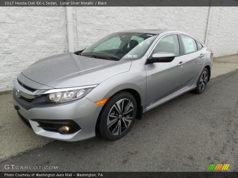 Lunar Silver Metallic / Black 2017 Honda Civic EX-L Sedan